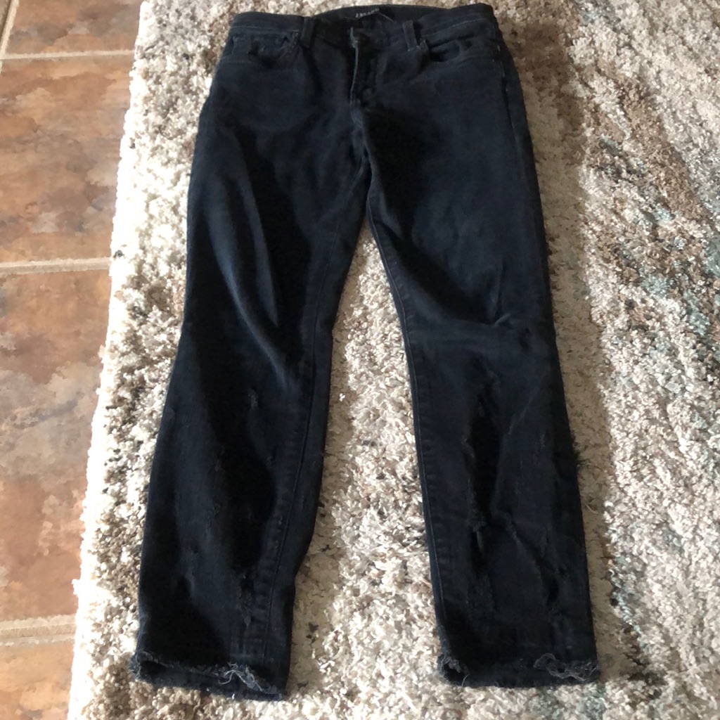 J Brand Capri Light Black Jean